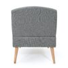 Fabric Chaise Lounge With Rubberwood Frame - Slate - Image 8