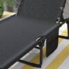 Outsunny - Outdoor Chaise, Adjustable Folding Chaise Lounge With 4-Position Backrest, Magazine Pocket, Removable Head Pillow, Sun Bathing Lounger Chair For Patio, Beach - Gray - Image 7