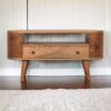 Mini Rounded Entertainment Unit - Oak - Image 10
