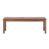 Modern Chevron Top Solid Wood Patio Bench - Brown - Image 3