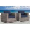 Club Chair (Set of 2) - Brown Gray / Navy Blue - Image 6