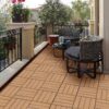 Wood Plastic Composite Deck Tiles (Set of 20), Sustainable Composite Decking Resist Rust, Water, Weather, Easy To Diy & Maintain, Ideal For Patios, Balconies, Rooftops - Burlywood - Image 5