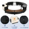 Spa Surround Spa Frame Patio Rattan Sofa Set With Storage Spaces, Mini Sofa And Comfortable Cushion For Patio, Backyard - Beige - Image 4