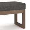 Milltown - Footstool Small Ottoman Bench - Ebony - Image 4