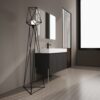 Freestanding Bathroom Vanity With Resin Sink And Storage Cabinet - Dark Oak - Image 4