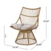 2 Piece Rattan Patio Set With Club Chair And Side Table - Beige / Light Brown - Image 3
