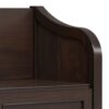 Connaught - Entryway Storage Bench With Shelf - Chestnut - Image 2
