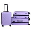 3 Piece Luggage Sets Lightweight Suitcase With Two Hooks, Spinner Wheels, Tsa Lock, (20/24/28) - Light Purple - Image 18