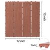 Plastic Interlocking Deck Tiles, (Set of 44), Patio Flooring Outdoor Waterproof All Weather Use For Garden Poolside Front / Back Yard - Mahogany - Image 2