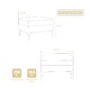 Modular Sectional Sofa Square Ottoman Module, Storage Ottoman Footrest - Beige - Image 13