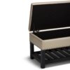 Lomond - Storage Ottoman Bench - Satin Cream - Image 6