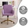 Ergonomic Swivel Office Chair With Backrest, Adjustable And Comfortable For Long Sitting - Lilac - Image 15