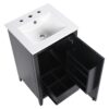 Modern Freestanding 20.3" Bathroom Vanity With Sink, Functional Drawer, Soft Closing Door - Black - Image 17