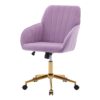 Ergonomic Swivel Office Chair With Backrest, Adjustable And Comfortable For Long Sitting - Lilac - Image 14