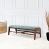Hera - Bench With Buttons - Antique Green / Light Sage Green - Image 4