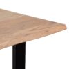 Dining Table With Top And Iron Frame - Natural / Black - Image 9