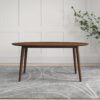 Ada - Mid-Century Modern Style Oval Dining Table - Brown - Image 12