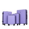 Luggage 4 Piece Lightweight Suitcase With Rotating Wheels, 24" And 28" With Tsa Lock, (16/20/24/28) - Light Purple - Image 13