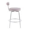 Rhonda - Contemporary Counter Stool (Set of 2) - Chrome / Light Gray - Image 3