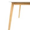 Dining Table With Splayed Rubberwood Legs & Faux Wood Tabletop, Mid Century Modern - White Oak - Image 10