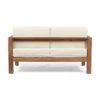2 Piece Patio Set With Open-Back Loveseat And Coffee Table - Beige / Brown - Image 6