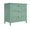 3 Drawer Cabinet For Bedroom, Living Room, Or Study, American Furniture - Light Green - Image 6