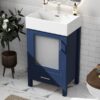 Bathroom Vanity With Ceramic Sink And Ample Storage, Ideal For Small Bathrooms - Blue - Image 23