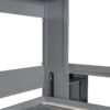Queen Size Wall Murphy Bed With Desk And Storage Shelves And Big Cabinets - Gray - Image 12