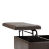 Ellis - Coffee Table Storage Ottoman - Chocolate Brown - Image 4