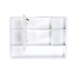 Aluminium Medicine Cabinet Mirror With 3 Colors LED Light And Defogging Function - White