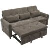 2 In 1 Sofa 3 Seater With Sofa Bed And Reversible Recliner - Dark Gray - Image 14