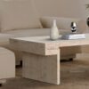 American Vintage Industrial Coffee Table, Premium Reclaimed Wood Texture, Double Tier Design - Antique Natural - Image 5
