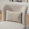 Modern Cushioned Armless Metal Base 360 Degree Swivel Chair With Pillow, Suitable For Living Room, Family Room, Bedroom, Lounge Area, Office - Beige - Image 9