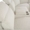 Dayana - Boucle Power Recliner Sectional Sofa For 5 People With Cupholder Console Adjustable Headrest - Beige - Image 6