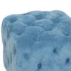 Modern Velvet Upholstered Ottoman, Exquisite Small End Table, Soft Foot Stool, Dressing Makeup Chair, Comfortable Seat For Living Room, Bedroom, Entrance - Blue - Image 16