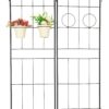 2 Pack Metal Garden Trellis Rustproof Trellis For Climbing Plant Outdoor Flower Support - Black - Image 13