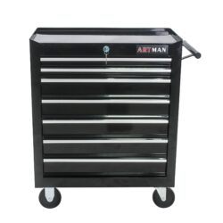 7 Drawers Multifunctional Tool Cart With Wheels - Black