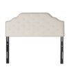 Charismatic - Queen & Full Size Headboard With Button Tufting And Nailhead Trim - Ivory - Image 4
