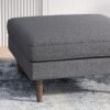 Amber - Square Upholstered Ottoman - Dark Gray / Gray - Image 2