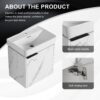 Wall Mounted Bathroom Vanity With Ceramic Sink And Storage Cabinet - Carrara White - Image 10