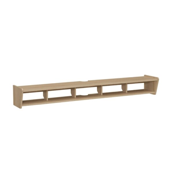 Modern Wall-Mounted Floating TV Stand - Coastal Oak