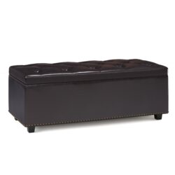 Hamilton - Lift Top Rectangular Storage Ottoman - Tanners Brown
