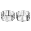 108.27" 16 Panels Heavy Duty Metal Playpen With Door, Dog Fence Pet Exercise Pen For Outdoor - Black - Image 14