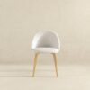 Marion - Mid-Century Modern Dining Chair (Set of 2) - Gold / White - Image 2