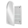 Arched Recessed Medicine Cabinet, Metal Framed Bathroom Wall Cabinet With Mirror And Adjustable Shelves, Wall Mirror With Storage For Bathroom - White - Image 6