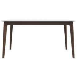 Lindsey - White Top Dining Table - Brown / White