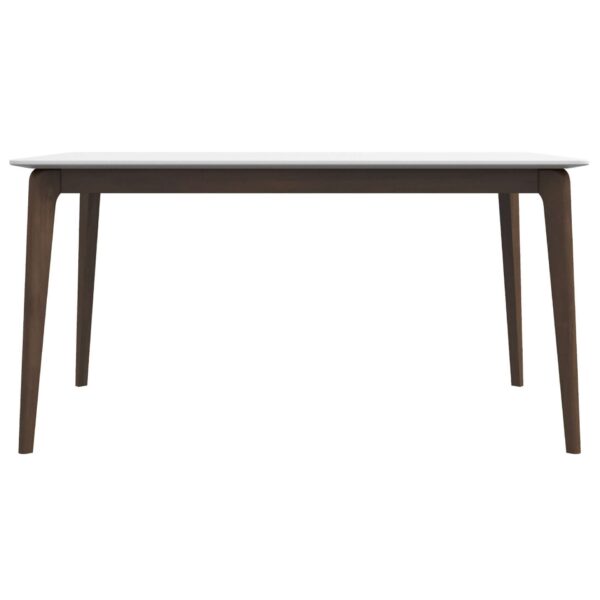 Lindsey - White Top Dining Table - Brown / White