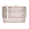 Aluminium Medicine Cabinet Mirror, With 3 Colors LED Light And Defogging Function - Khaki - Image 3
