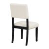 Topmax - 5 Piece Modern Round Dining Table Set Pedestal Kitchen Table Set With 4 Upholstered Dining Chairs For Studio, Apartment, Small Places - Black - Image 12