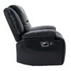 360° Swivel And Rocking Home Theater Recliner Manual Recliner Chair With A Led Light Strip For Living Room - Black - Image 15